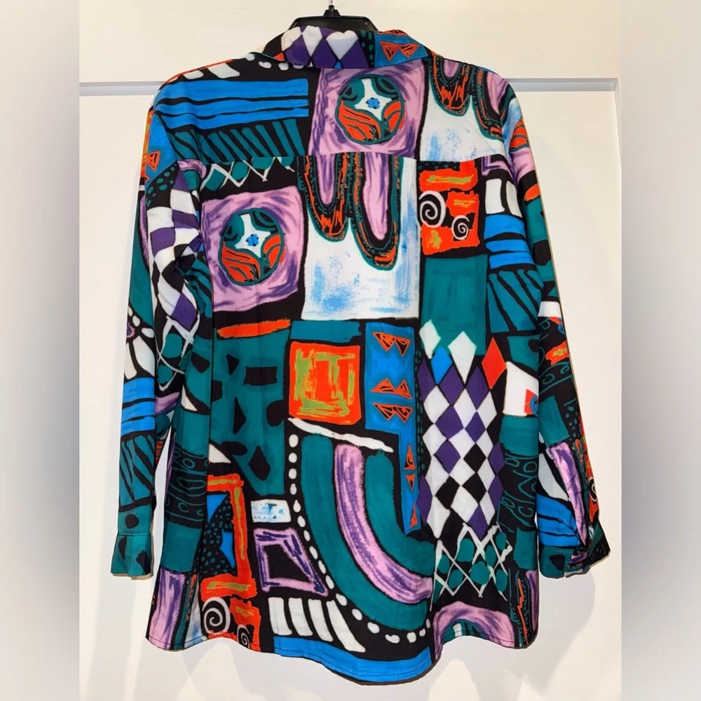 Colorful Abstract Button-Up Shirt - Picture 2 of 5